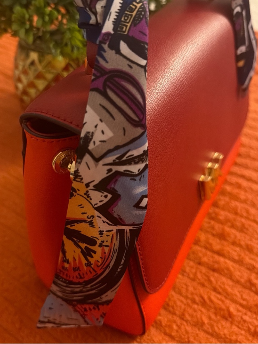 Michael Kors Red and Orange Satchel - Picture 7 of 14